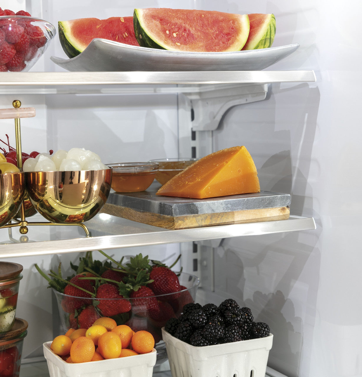 GE Café 22.1 cu. ft. French Door Refrigerator, Stainless, External Dispenser + WiFi (CYE22TP2MS1)