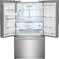 Frigidaire 22.6 cu ft French Door Refrigerator, Stainless, Ice Maker, Adjustable Shelves (GRFC2353AF) - Appliance Saver Store