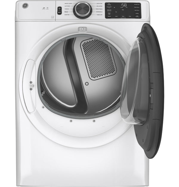 GE 7.8 cu ft Gas Dryer, White, Sensor Dry + Wrinkle Care (GFD55GSSNWW)