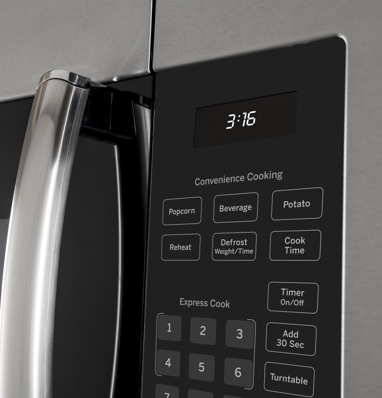 GE Over-the-Range Microwave, 1.6 cu. ft., Stainless, 1000W Power + Venting (JVM3160RFSS)