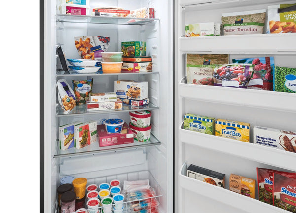 Frigidaire 20 cu ft Upright Freezer, White, Frost - Free, Adjustable Shelves (FRUF2020AN) - Appliance Saver Store