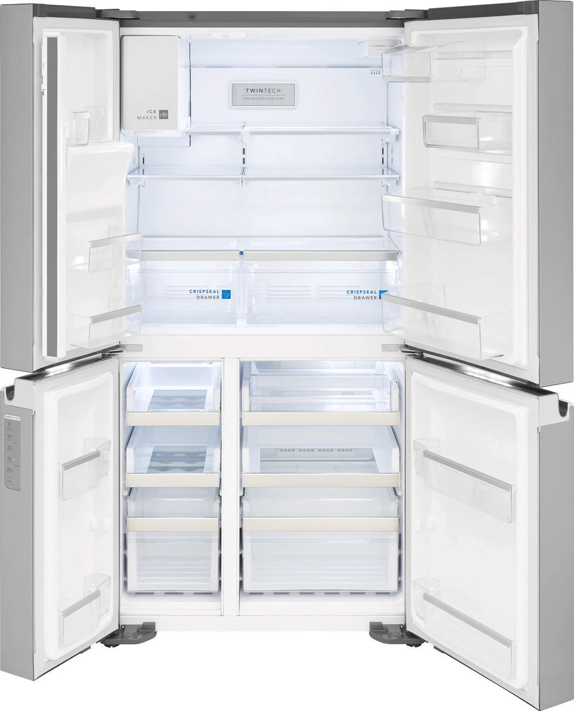 Frigidaire 21.5 cu ft 4-Door French Door Refrigerator, Stainless, Counter-Depth, External Water/Ice (GRQC2255BF)