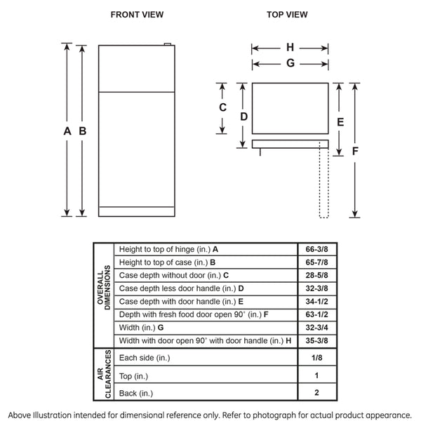 GE 21.9 cu. ft. Top-Freezer Refrigerator, Stainless Steel, Adjustable Shelves + LED Lighting (GTS22KYNRFS)