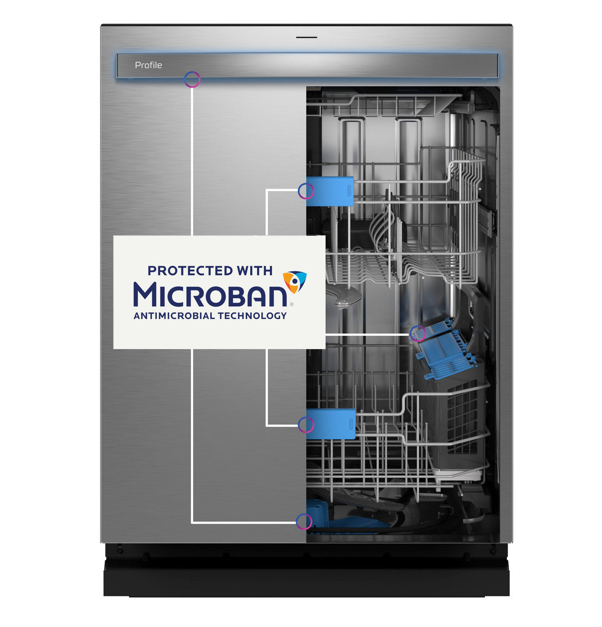 GE Profile Dishwasher, Stainless, Ultra-Quiet 39 dBA, Adjustable Racks (PDT795SYVFS)