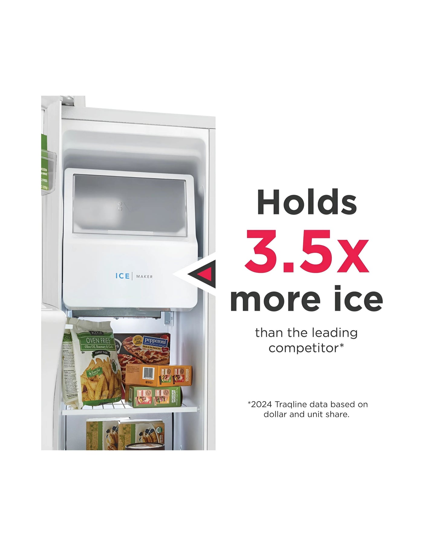 Frigidaire 25.6 cu ft Side - by - Side Refrigerator, Black, External Water/Ice Dispenser (FRSS2623AB) - Appliance Saver Store