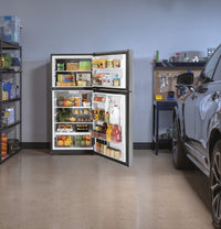 GE 21.9 cu. ft. Top-Freezer Refrigerator, Stainless Steel, Adjustable Shelves + LED Lighting (GTS22KYNRFS)