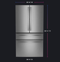 GE Profile 28.7 cu. ft. French Door Refrigerator, Stainless, External Dispenser + TwinChill™ (PGE29BYTFS)