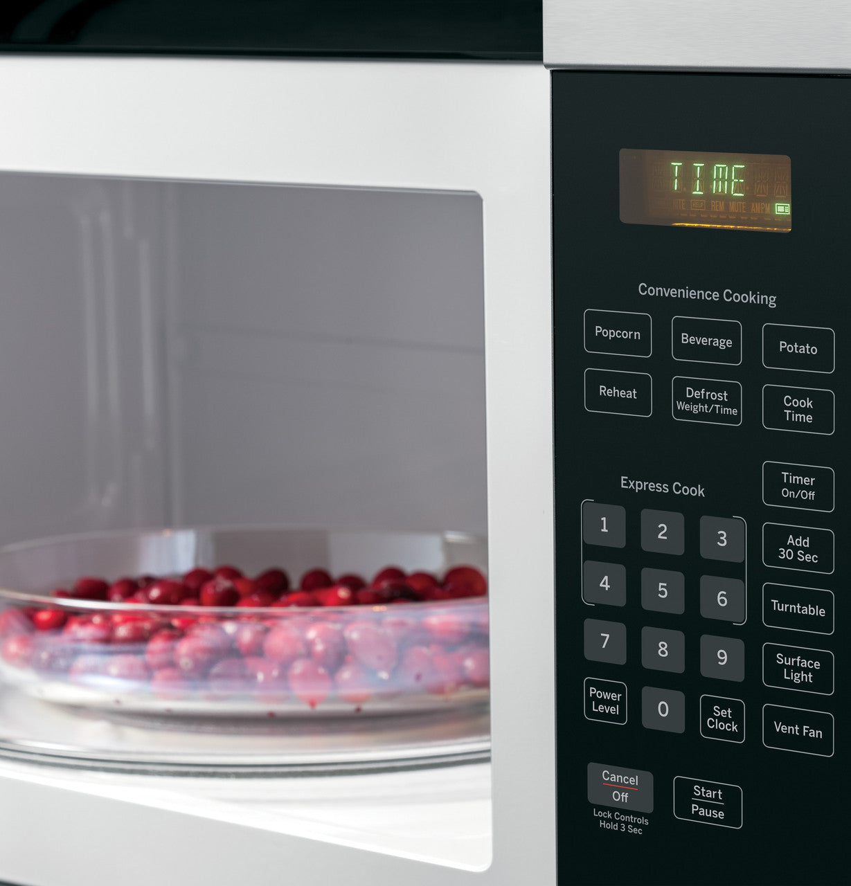 GE Over-the-Range Microwave, 1.6 cu. ft., Stainless, 1000W Power + Venting (JVM3160RFSS)