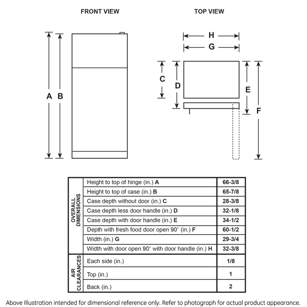 GE 21.9 cu. ft. Top-Freezer Refrigerator, White, Adjustable Shelves + LED Lighting (GTS22KGNRWW)