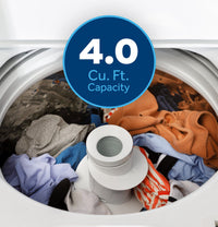 GE 4.0 cu. ft. Top Load Washer, White, Stainless Steel Tub + Multiple Wash Cycles (GTW325ASWWW) - Appliance Saver Store