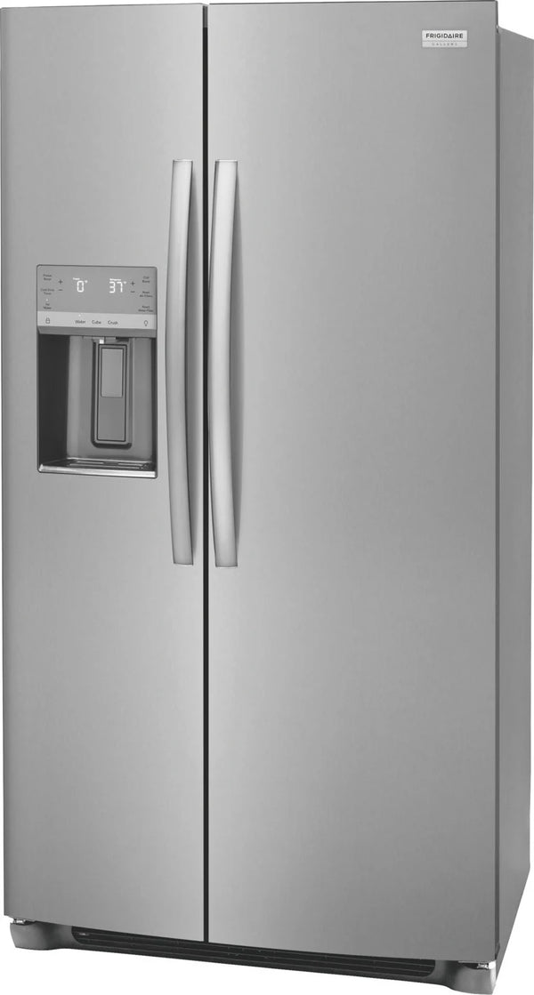 Frigidaire 22.3 cu ft Side - by - Side Refrigerator, Stainless, External Water/Ice Dispenser (GRSC2352AF) - Appliance Saver Store