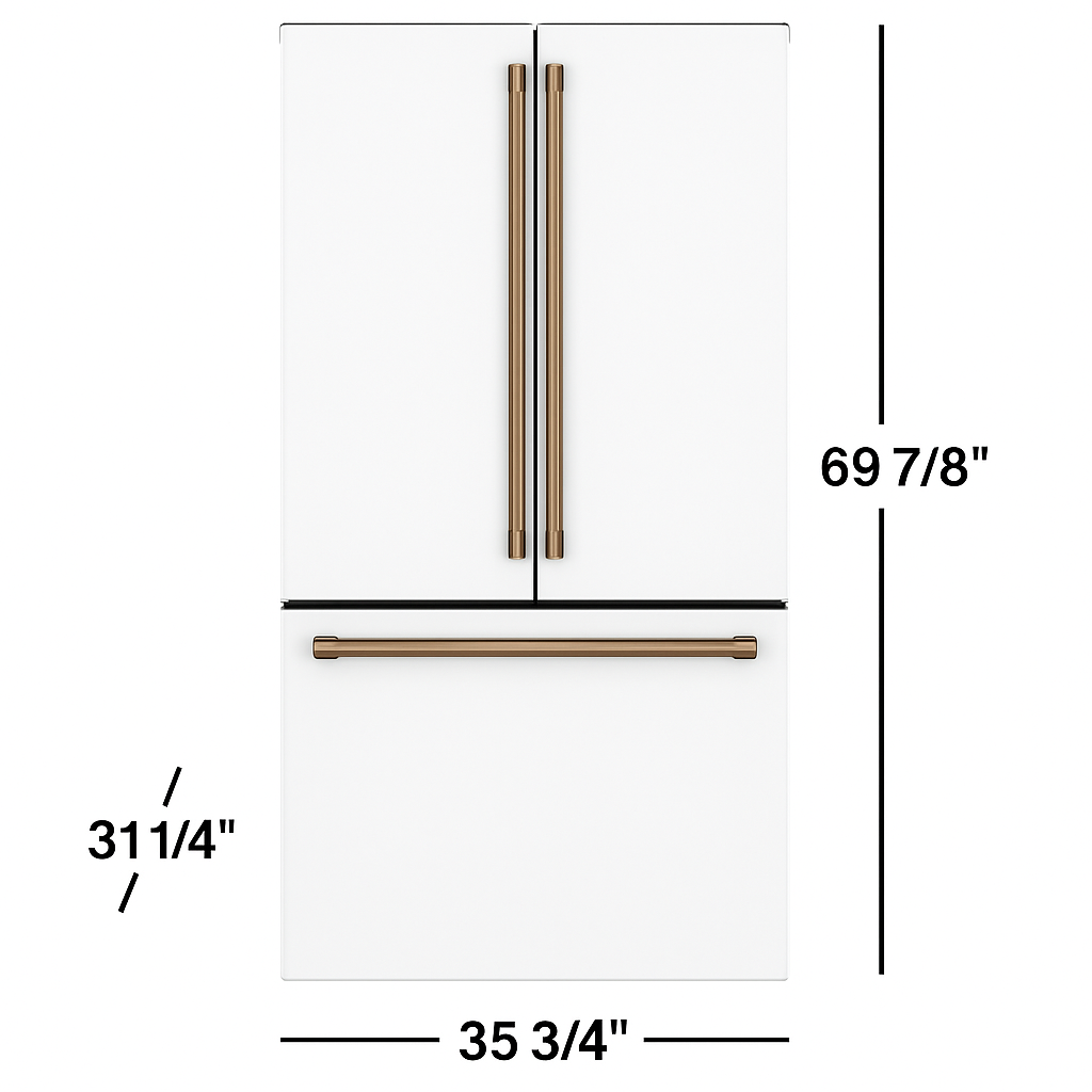 GE Café CWE23SP4MW2 23.1 cu. ft. French Door Refrigerator, Stainless, Counter-Depth