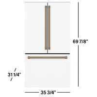 GE Café CWE23SP4MW2 23.1 cu. ft. French Door Refrigerator, Stainless, Counter-Depth