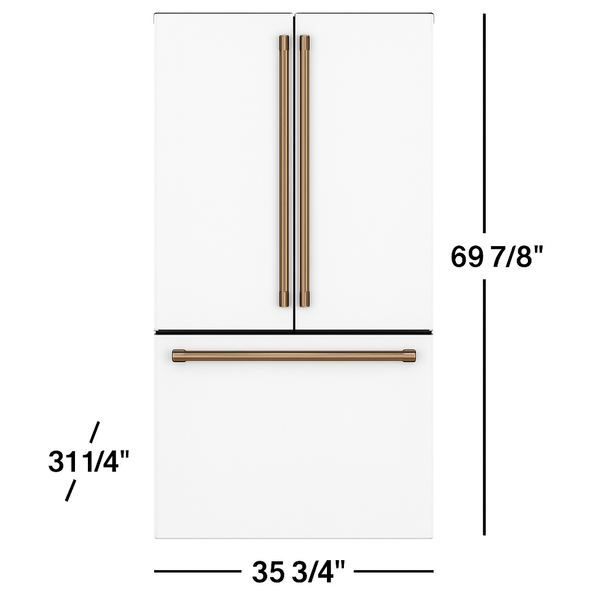 GE Café CWE23SP4MW2 23.1 cu. ft. French Door Refrigerator, Stainless, Counter-Depth