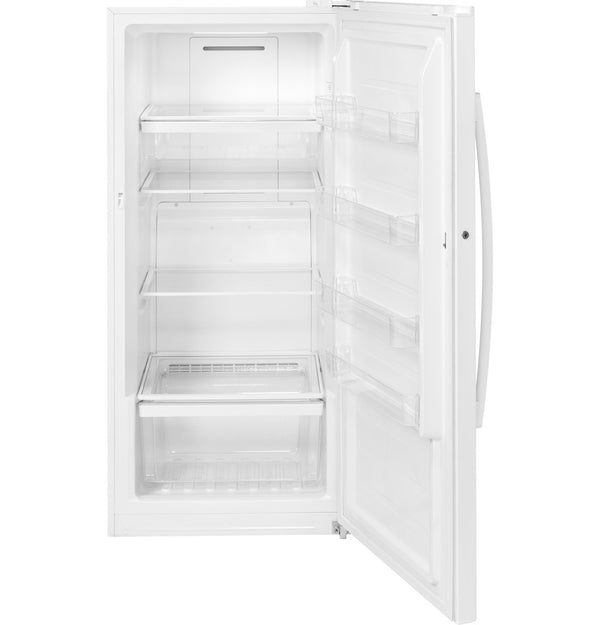 GE Upright Freezer, 14.1 cu. ft., Frost-Free, LED, Lock & Key (FUF14DLRWW)
