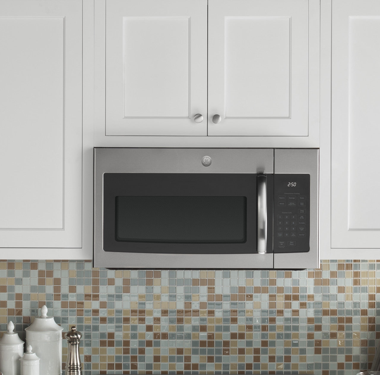 GE Over-the-Range Microwave, 1.6 cu. ft., Stainless, 1000W Power + Venting (JVM3160RFSS)