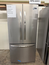 Frigidaire 17.6 cu ft French Door Refrigerator, Stainless, CrispSeal Crispers + EvenTemp Cooling (FRFG1723AV)
