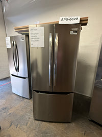 Frigidaire 20 cu ft French Door Refrigerator, Stainless, Slim 30″ Width, LED Lighting (GRFN2023AF)