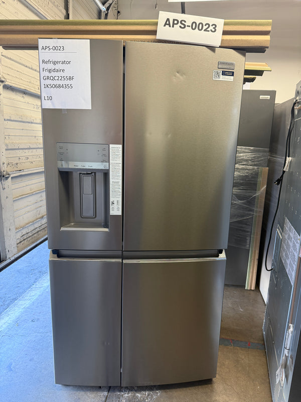 Frigidaire 21.5 cu ft 4-Door French Door Refrigerator, Stainless, Counter-Depth, External Water/Ice (GRQC2255BF)