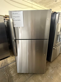 GE 21.9 cu. ft. Top-Freezer Refrigerator, Stainless Steel, Adjustable Shelves + LED Lighting (GTS22KYNRFS)