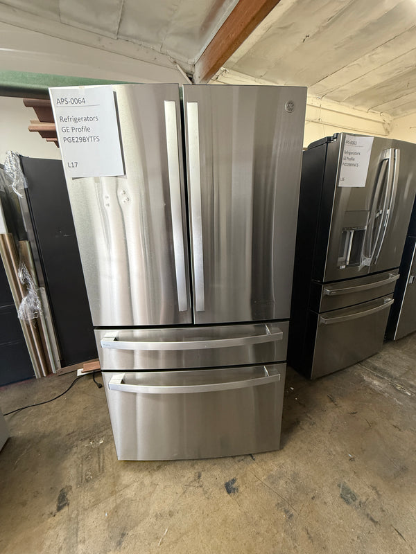 GE Profile 28.7 cu. ft. French Door Refrigerator, Stainless, External Dispenser + TwinChill™ (PGE29BYTFS)