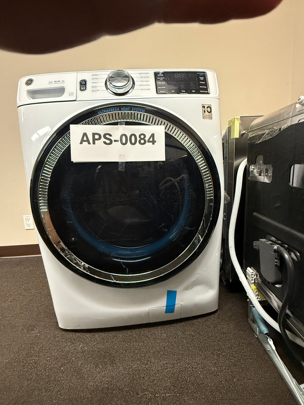 GE 4.8 cu. ft. Front Load Washer, White, UltraFresh Vent + SmartHQ WiFi (GFW550SSNWW)