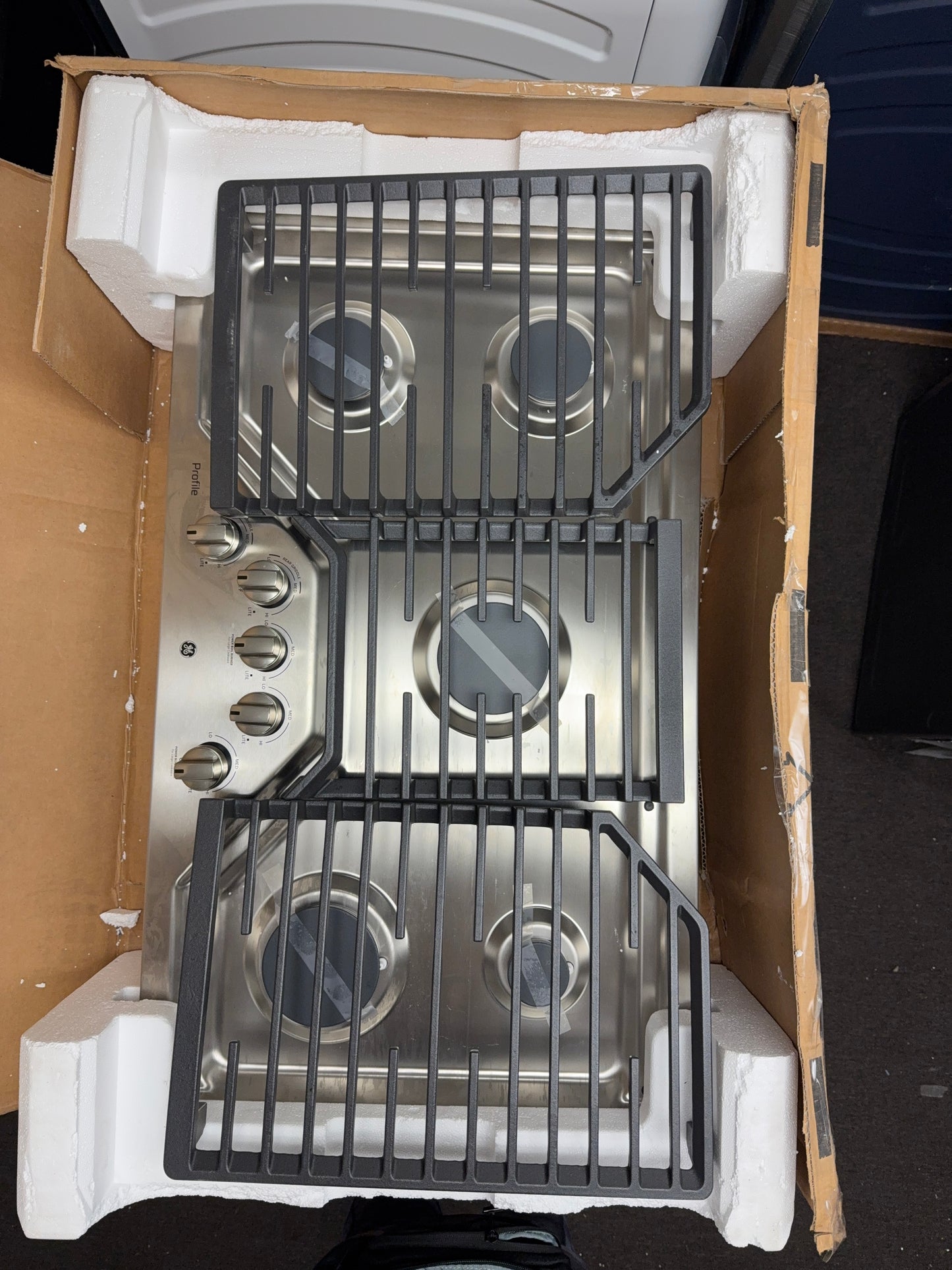GE Profile 36" Built-In Gas Cooktop, Stainless, 5 Burners (PGP7036SLSS)