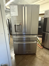 GE Profile 27.9 cu. ft. French Door Refrigerator, Stainless, Autofill Dispenser + LED Lighting (PVD28BYNFS)